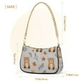 thumbnail image 3 of FORMRS Womens Shoulder Bag with Chain Strap Clutch Purse Cute Tote Handbag, Brown Cartoon Bears, 3 of 7