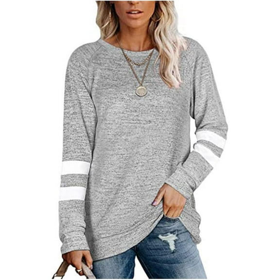 ppyoung Plus Size Sweatshirts for Women Long Sleeve Oversized Tunic Tops