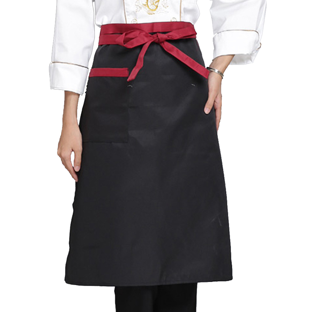 Half Apron with Pocket for Women Men Cooker Waiter Waitress Kitchen Cooking Protect Cover Uniform