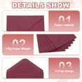 thumbnail image 4 of Invitation Envelopes, Greeting Card Envelopes V-Flap Design for Weddings and Special Occasions Wine Red, 4 of 7