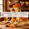 thumbnail image 3 of Levmjia Crew Socks Women Beer Printed Mid Calf Socks Soft Breathable Fashion Socks Casual Socks Party Holiday Daily Outdoor Street Wear, 3 of 5