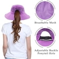 thumbnail image 4 of Sombrero de sol con cola de caballo para mujer, protección UV, plegable, de malla, ala ancha, para pesca en la playa$Sombreros de sol con ala ancha con protección UV para mujer, gorra con, 4 of 7