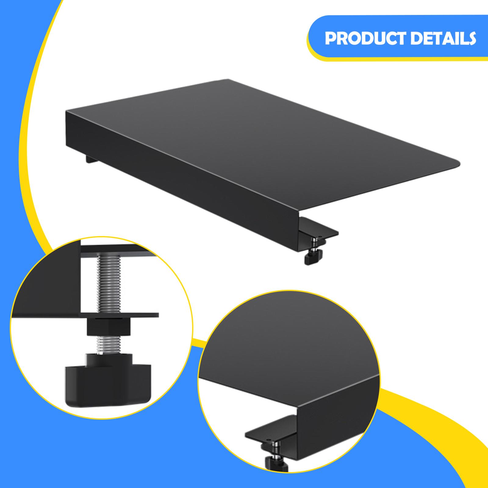 Corner Desk Connector Keyboard Tray Platform Extender 17 Inch Steel Construction for L Shaped Workstations