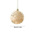 thumbnail image 2 of Elainilye 3" Champagne Gold Ball Christmas Tree Ornament Electroplated Hanging Decoration for Holiday Decor, 2 of 6