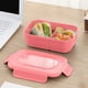 thumbnail image 4 of Caja Bento para microondas con 3 compartimentos - Recipiente de silicona para el almuerzo para adultos, 20x13x7,5cm, apto para lavavajillas, verde/azul/rosa, 4 of 6