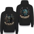 thumbnail image 2 of Lotusprinthandmade His Battle Maiden Black Hoodie 2D S-5XL 50/50 cotton/polyester mix, 2 of 4