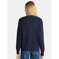 thumbnail image 3 of Time and Tru Women’s Mixed Stitch Cardigan Sweater, Midweight, Sizes XS-XXXL, 3 of 5