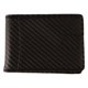 thumbnail image 1 of Cartera delgada Ticfox con clip para billetes de cuero PU fibra de carbono negra tamaño libre, 1 of 14