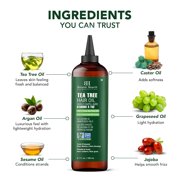 Botanic Hearth 100% Pure Tea Tree Oil For Hair Growth | Infused with Jojoba & Grapeseed Oils | Hair Oil Repairs Dry Damaged Hair, Strengthening, Healthier - Hair Tonic, 6.7 fl oz