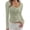 Sage Green, variant on Womens Long Sleeve Henley Shirts Going Out Tops Lace Trim Square Neck, Slim Fitted Basic Tees, Soft Comfy Jacquard Fabric, Casual Wear, Fall Outfits, Y2K Fashion Clothing
