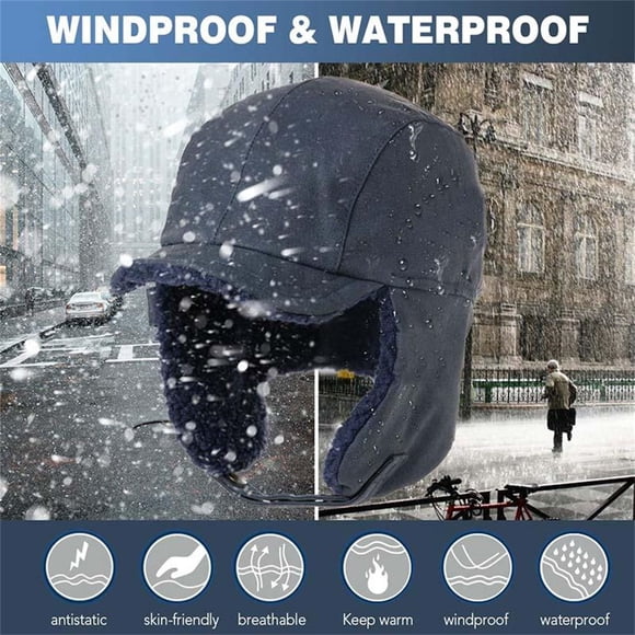 Xihbxyly Artículos En Exceso Liquidación Todo Gorgeous Orejas y Ciruelas En Viento E Invierno, Gorro y Cazador y Forro Térmico 3 y 1 En Orejeras, Calentador y Cara Completa, Cubierta y Prueba y Vient