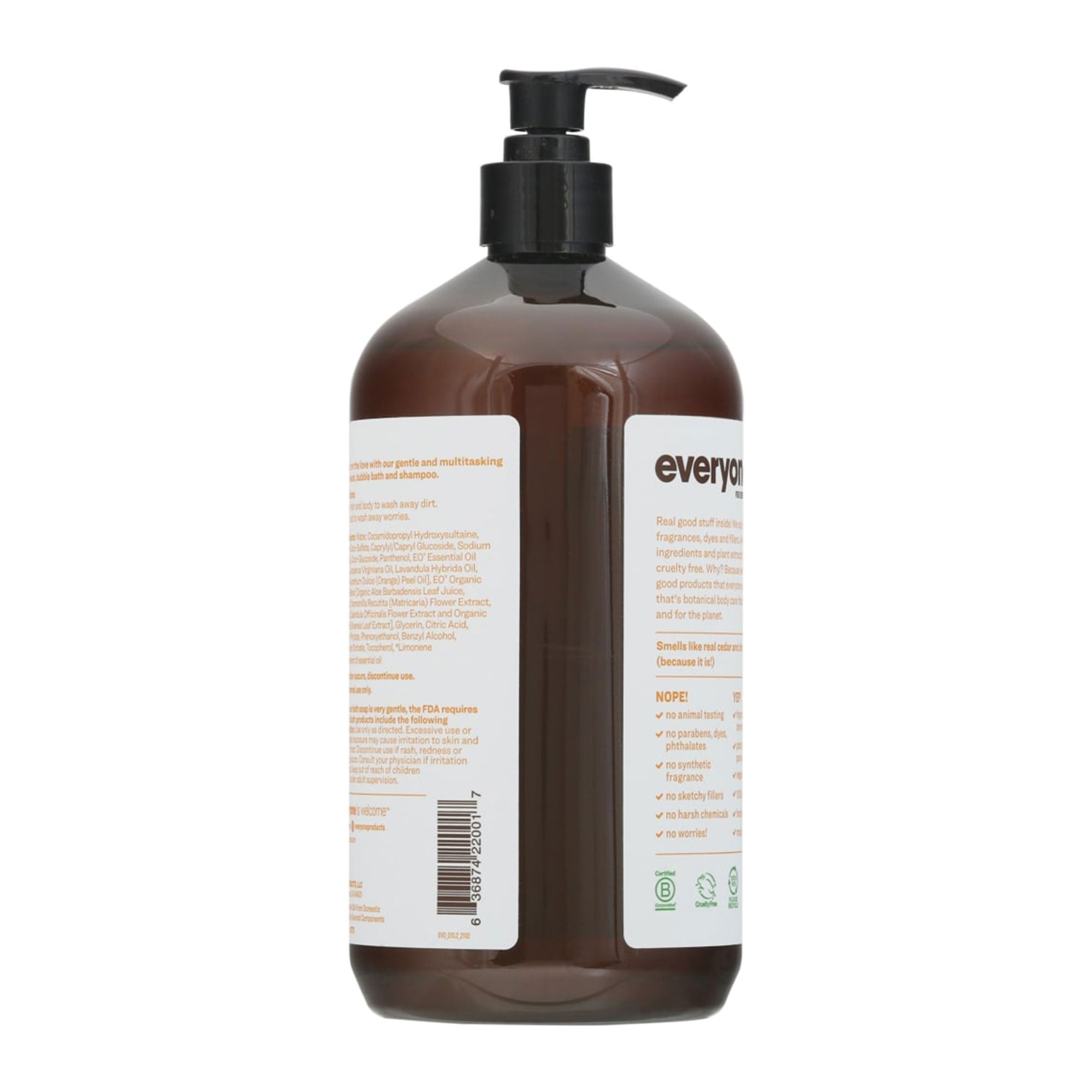 (2 pack) Everyone 3-in-1 Soap for Men Cedar and Citrus 32 Oz.