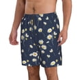 thumbnail image 2 of Kdxio Daisies Flowers Pattern Mens Casual Shorts - Drawstring Summer Beach Sports Shorts for Men, 2 of 9