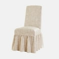 thumbnail image 5 of SureFit Essential Twill Dining Chair Slipcover, Cotton Printed Dining Chair Cover with Ruffled Skirt, Neutral Floral, 5 of 5