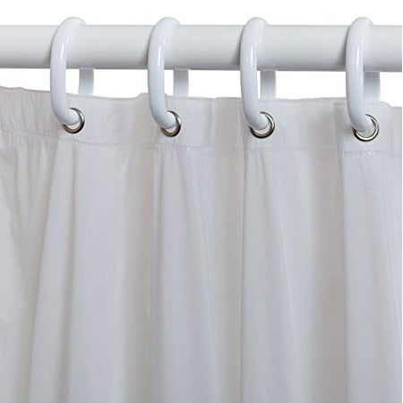 white shower curtain rod