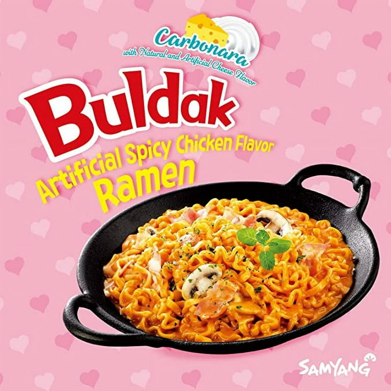 Samyang Hot Chicken Flavor Ramen Buldak Carbonara Instant Noodles, 4 x 