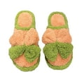 thumbnail image 2 of Teissuly Women's Home Cotton Slippers Big Bowknot Clashing Color Cotton Slippers, Women's Cute Plush Color Blocking Cotton Slippers, Warm Plush Cotton Slippers Soft Sole Teissuly WER202312146636, 2 of 6