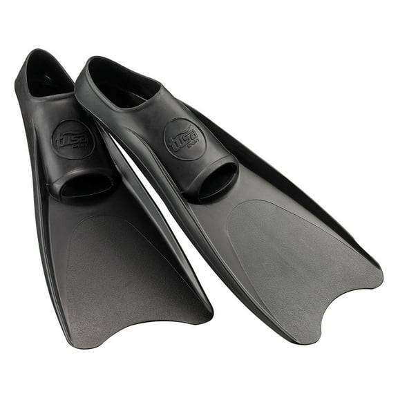 TUSA Sport UF-1202 Full Foot Rubber Snorkeling Fins - Black L (9-11)