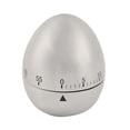 thumbnail image 2 of Home Kitchen Stainless Steel Egg Shaped Cooking Alarm Timer 60 Minutes, 2 of 2