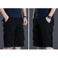 thumbnail image 4 of IROINNID Deals Cargo Shorts for Men Workwear Shorts Slim Fit Multi Pocket Zipper Straight Leg Five Piece Pants, Outdoor Sports Shorts,Black, 4 of 5