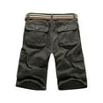 thumbnail image 2 of Herrnalise Mens Work Shorts 9" Work Pants for Mens Portable Phone Charge Shorts Multi Pokets Cargo Shorts Comfy Cotton blend Shorts Olive Green, 2 of 7