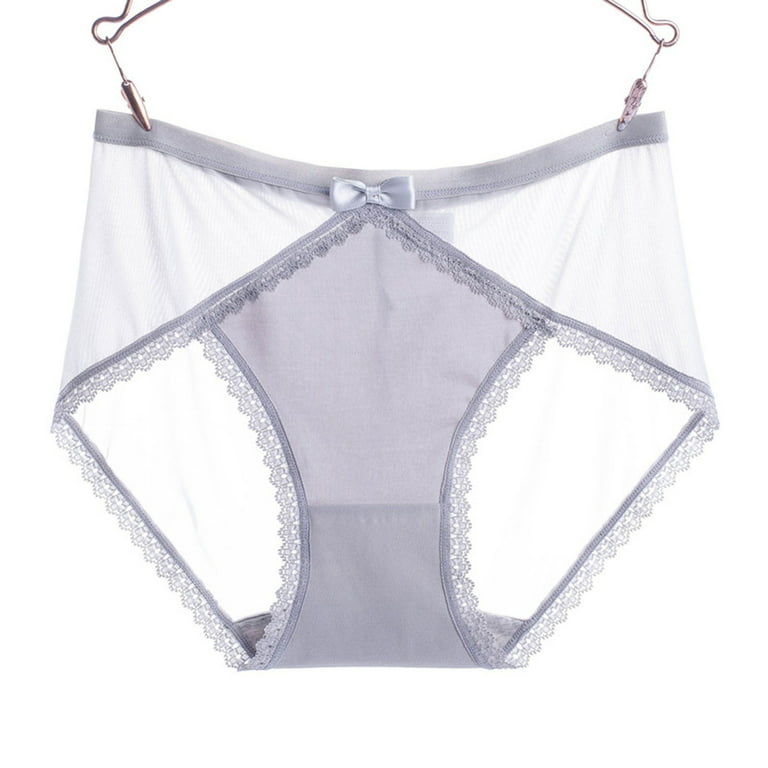 Buy heartbury Women's 100% Cotton Lace Panty Mid Waist Bio Wash