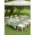 thumbnail image 3 of Outdoor Tablecloth with Umbrella Hole and Zipper, Happy Birthday Rectangle Table Cloth 60x84 Inch Waterproof Tablecloth, Sage Green Modern Abstract Art Picnic Table Cover for Patio Camping, 3 of 7