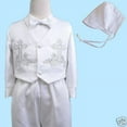 thumbnail image 4 of Baby Boy & Toddler Christen Baptism vest shorts Suit Gown Outfits sz XS-4T white, 4 of 4