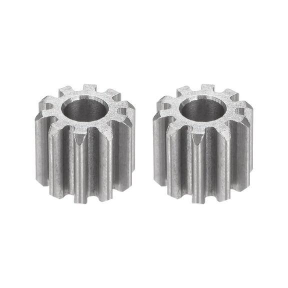 Uxcell Flat Spur Pinion Gear 5mm Inner Aperture 10T 1 Module Stainless Steel Motor Gear 2Pack