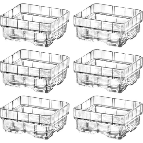 Barski Glass - Small Stackable Bowl - Set of 6 Bowls - Designed - 3.9 Oz. - for Kitchen Prep - Dessert - Dips and Candy - Made in Europe