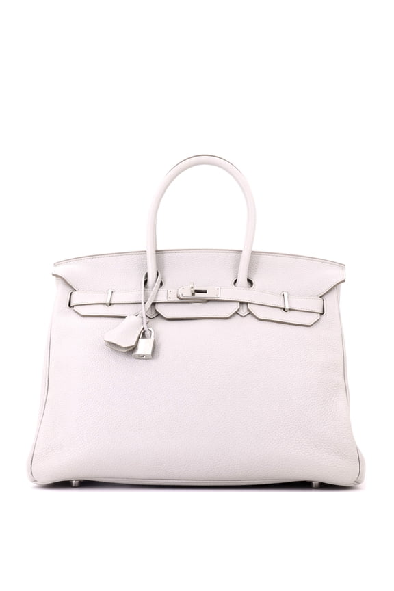 Pre-Owned Birkin Handbag Grey Togo with Palladium Hardware 35 By Rebag