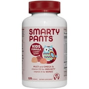 SmartyPants Kids Cherry Berry Multi & Omega 3 Fish Oil Gummy Vitamins with D3, C & B12 - 120 ct