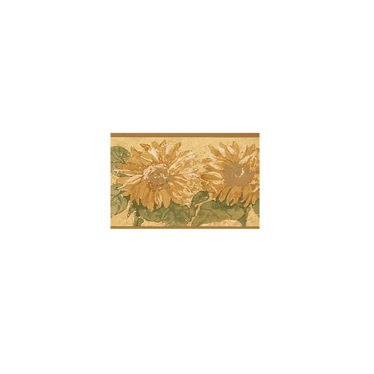 Floral Pattern Sunflowers Leaves for Bedroom Living Room,Wallpaper