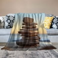 thumbnail image 2 of Shiartex Rocks Beach Ocean Sunset Print Blanket Lightweight Soft Blanket for All Seasons Gifts 60x80in, 2 of 6