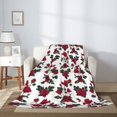 thumbnail image 2 of Sigee Rose Flowers for Flannel Blanket - Ultra-Soft, Warm and Cozy, Perfect for Couch, Bed, or Travel-60"x50", 2 of 6