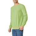 thumbnail image 4 of MODA NOVA Big & Tall Men's Casual Long Sleeve Round Neck Pullover Sweatshirt Green M, 4 of 5