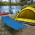 thumbnail image 4 of Goplus Wide Foldable Camping Cot Heavy-Duty Steel Indoor & Outdoor Sleeping Cot Blue, 4 of 10