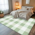 thumbnail image 5 of Sage Green Buffalo Check 5x8 Area Rugs, Farmhouse Plaid Modern Geometric Non-Skid Rubber Backing Large Rectangle Rugs - Living Room Bedroom Home Office, Indoor Floor Mat Carpets Washable Rug, 5 of 9