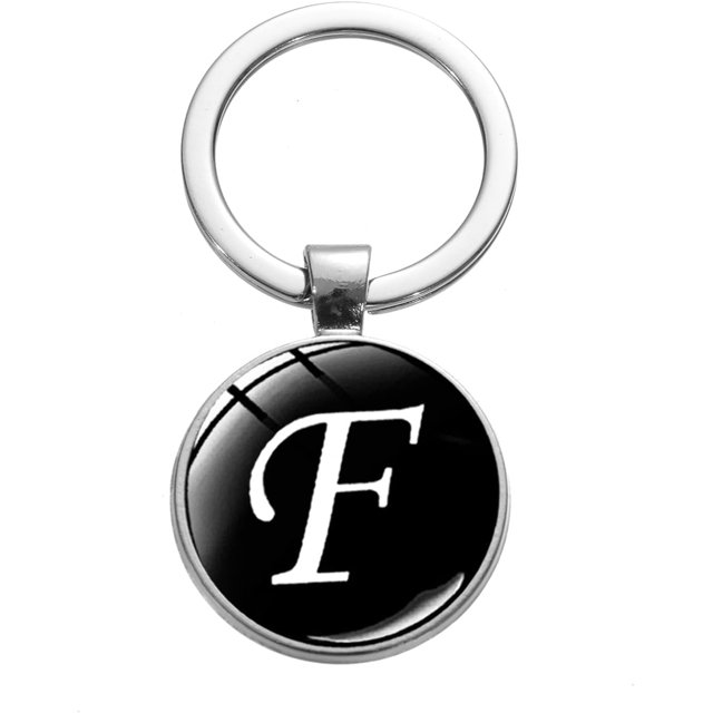 Letter Keychain,26 Letters A-Z Decorative Letter Keychain,Name Keychain for Women Girls Men Teenager Gift