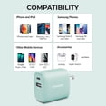 thumbnail image 6 of Liquipel Powertek Pastel Dual USB-A / USB-C Wall Charger - Mint, 6 of 7