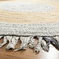 thumbnail image 3 of SAFAVIEH Cape Cod Susan Striped Area Rug, Light Gray/Natural, 6'6" x 6'6" Round, 3 of 7