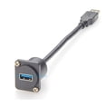 thumbnail image 3 of D-Type USB 3.0 A Male to Female Extension Cable Flan Chassis Panel Mount 5Gbps USB Type A Charging & Data Cable For Printer, 3 of 7