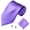 Purple, variant on iaksohdu Men's Fashion Solid Color Suits Ties Necktie Cufflinks Hanky Set Tuxedo Suit