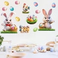 thumbnail image 4 of CoreLiving Reusable Easter Window Clings for Glass Windows, 1Spring Decorations 1 Sheet, Double-Sided Gel Bunny Rabbit Stickers for Home Office Living Room, 4 of 8