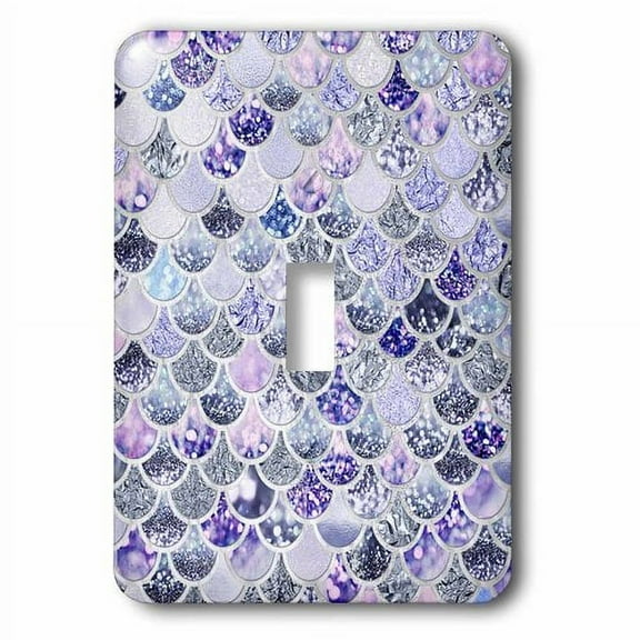 3dRose, Image of Purple Silver Shiny Luxury Elegant Mermaid Scales Glitter, single toggle switch