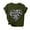 Army Green, variant on ICHUANYI New Trending Womens Valentine's Day Print Short Sleeve T-shirt Novelty Graphic Tops
