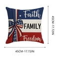 thumbnail image 4 of Let Freedom Ring Stars Fireworks Red White Flower Throw Pillow Covers, 18 x 18 Inch 4th of July Patriotic Independence Memorial Day USA Flag Cushion Case for Sofa Couch Set of 4, 4 of 9