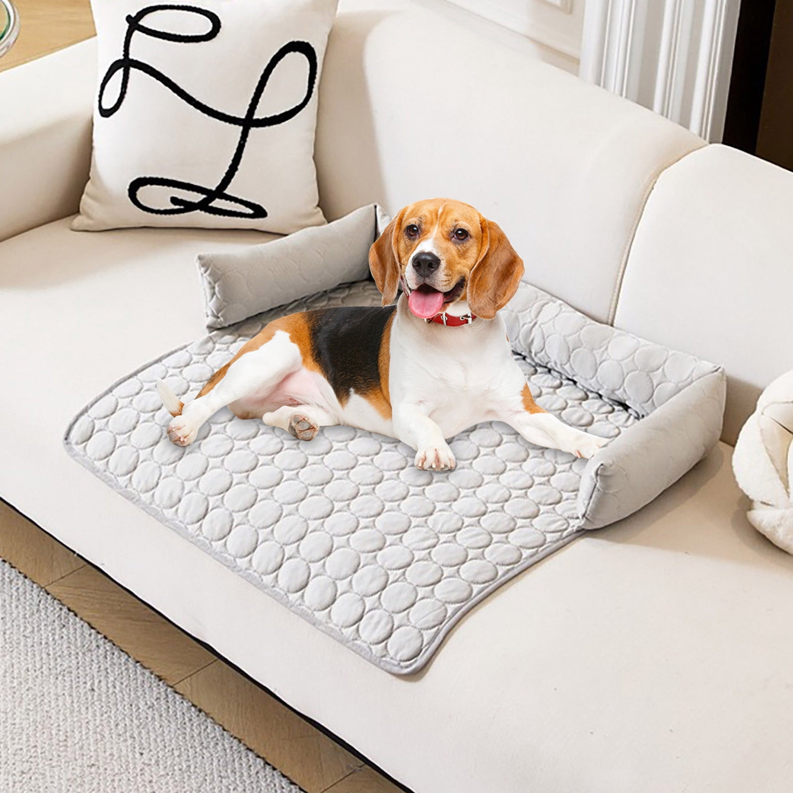 Dog Bed Blanket - Waterproof & Non- Pet Pad for Couch, Furniture & Car - Reversible Cooling Mat for Large Dogs - Indoor/Outdoor Use as Dog Sofa Protector or Travel Blanket