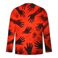 thumbnail image 4 of FDGIU Men's Halloween Graphic Tees Men Casual Round Neck Long Sleeve Pullover Halloween Printed T-Shirt Blouse Tops Casual Shirts, 4 of 5
