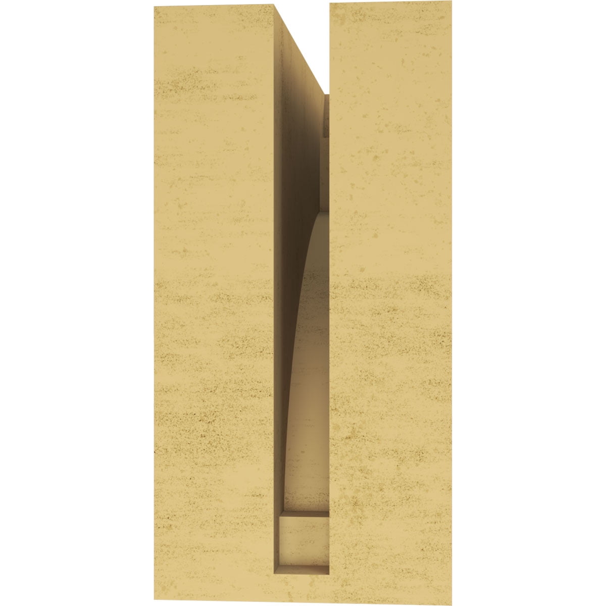 4"W x 8"D x 8"H Classic Rivera Rough Cedar Woodgrain TimberThane Corbel, Primed Tan